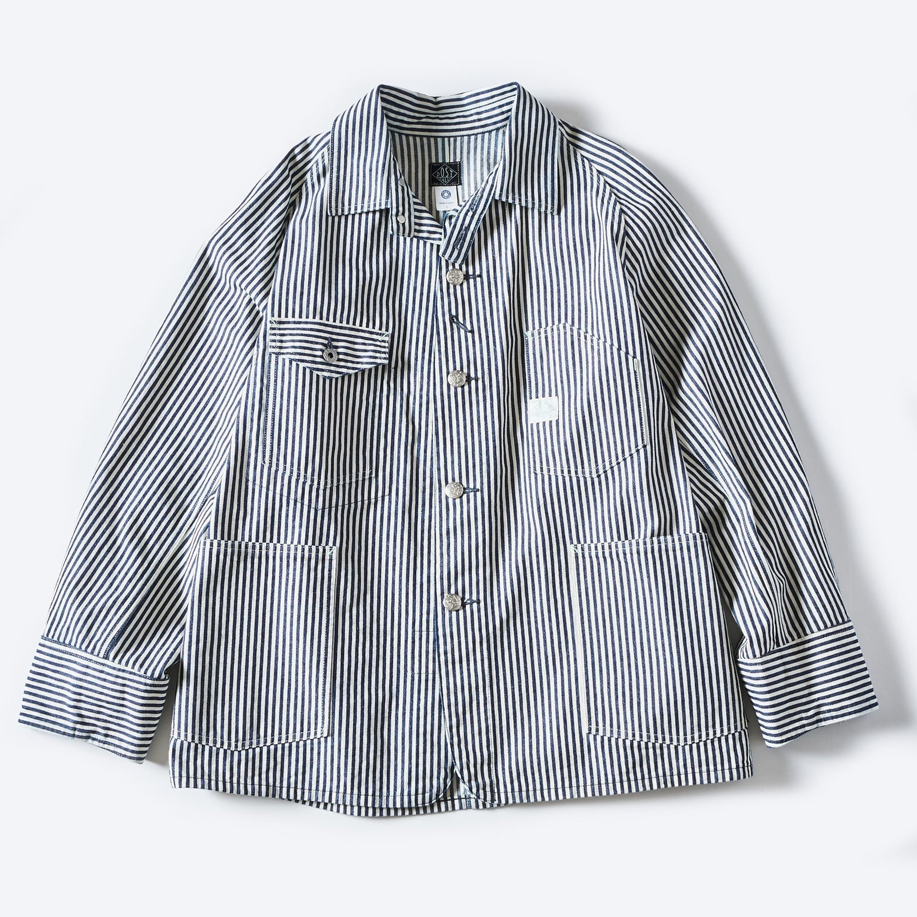 Post O'alls Engineer's Jacket - express stripe indigo