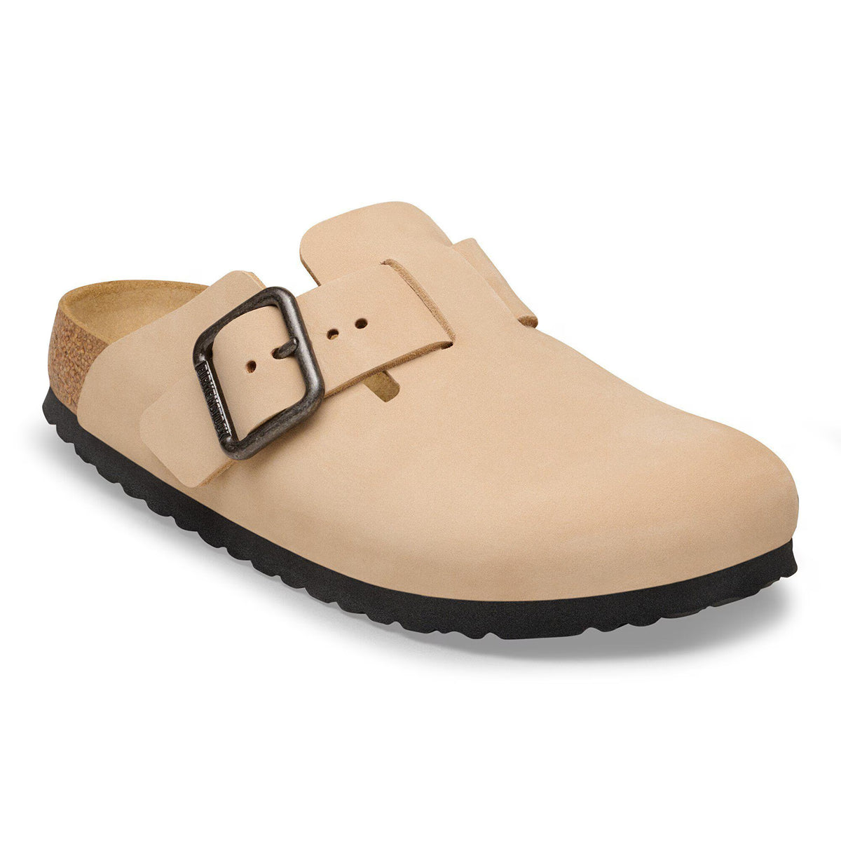 BIRKENSTOCK Boston サンダル ベージュ 42 Birkenstock Boston Wire Buckle Nubuck Leather Regular - Sandcastle