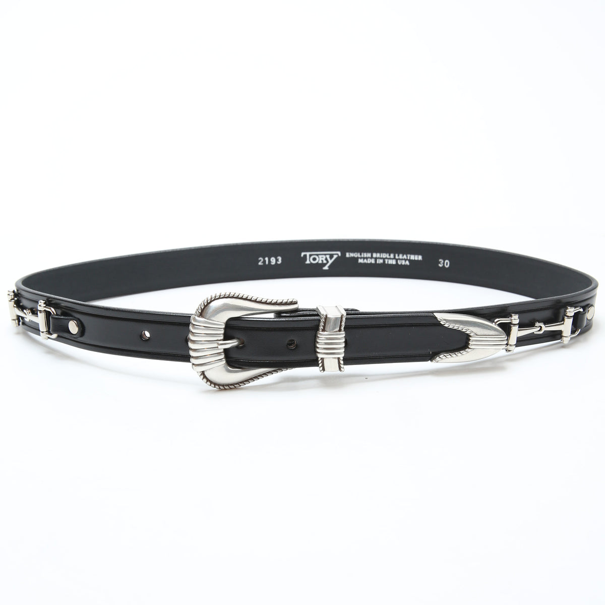 Tory Leather Silver Snaffle Bit Belt (2193) – Totem Brand Co