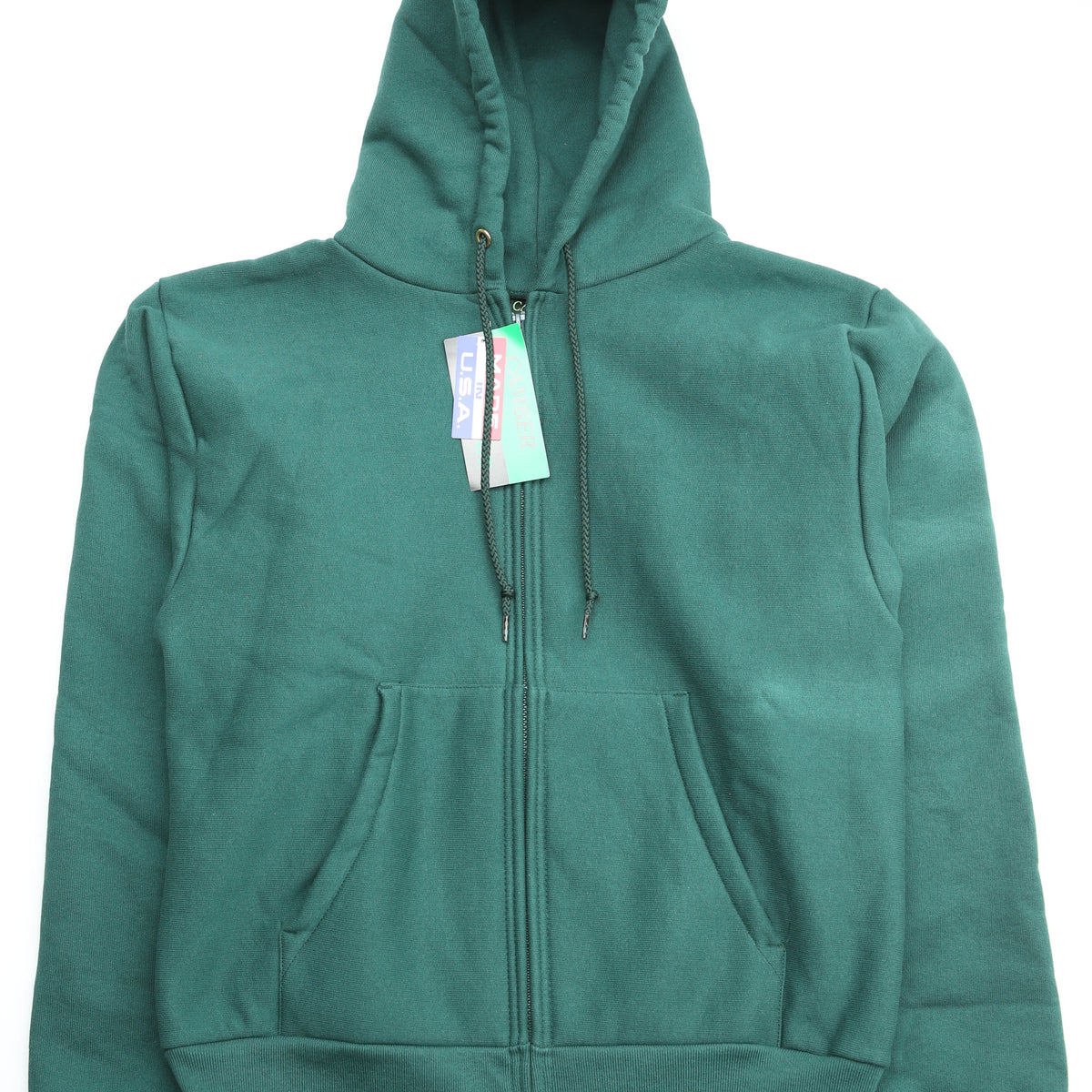 Camber #231 12oz Heavyweight Cross Knit Zippered Hoodie - Dark 
