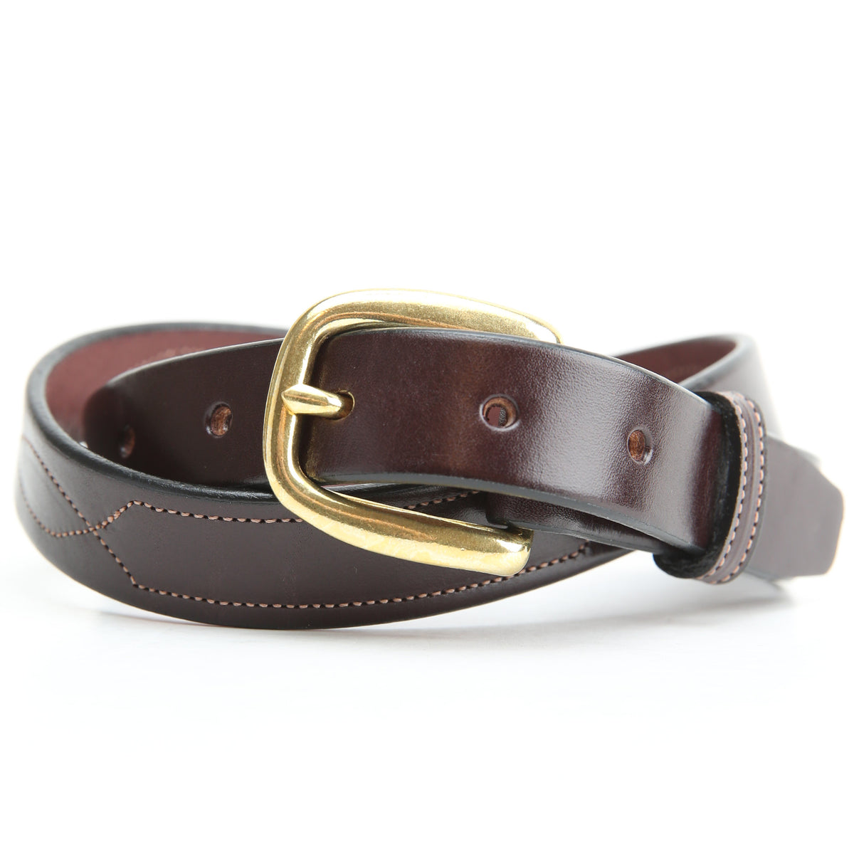 Toteme Stitch Detail Leather Belt, Brown Tory Leather 1 main image 2