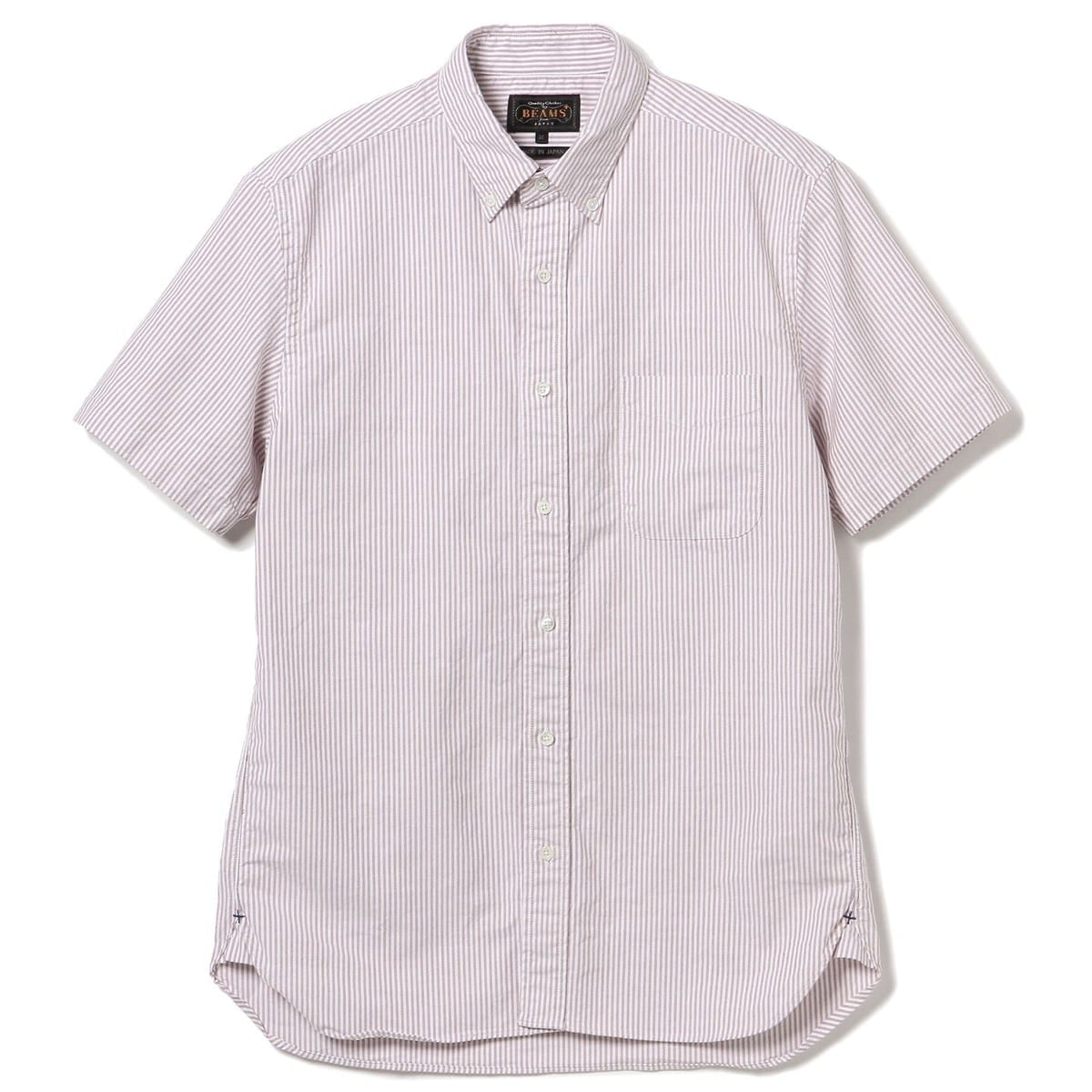 Beams Plus B.D. Short Sleeve Candy Stripe - Wine – Totem Brand Co
