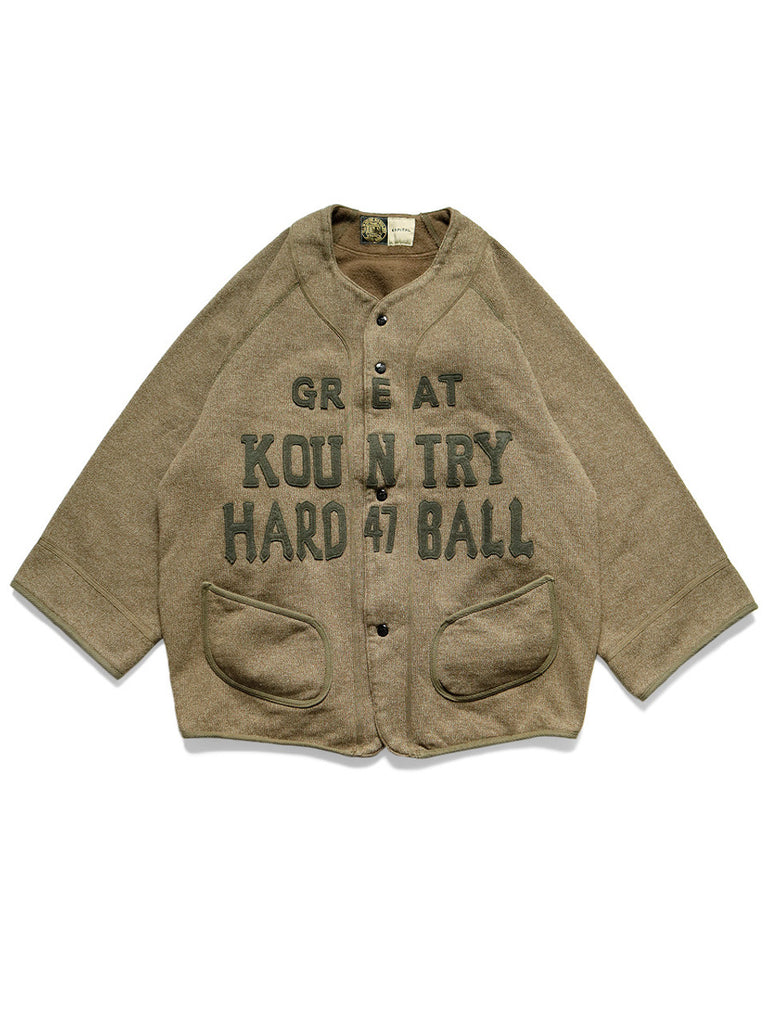 Kapital BEACH Knit Baseball Cardigan (GREAT KOUNTRY) - KHAKI - Totem Brand  Co.