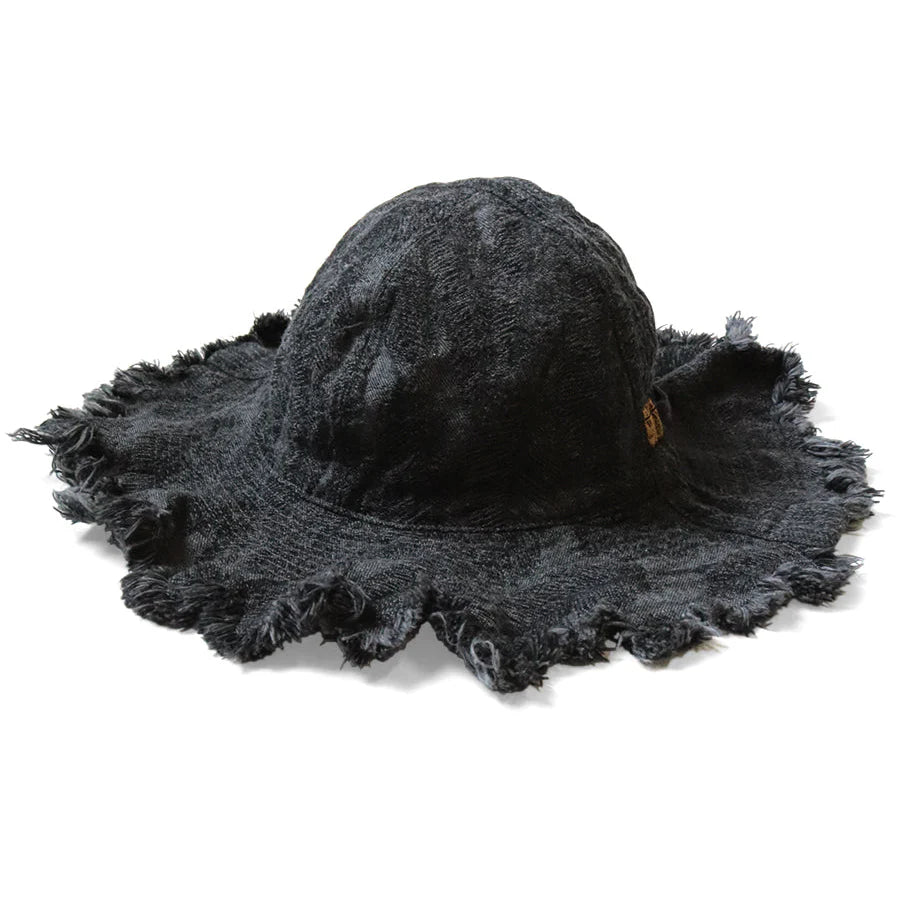 Kapital 12oz MAGPIE Denim RADIO Tulip Hat - Black / Black – Totem
