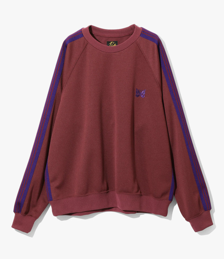 Needles - Track Crew Neck Shirt - Poly Smooth - Wine - Totem Brand Co.