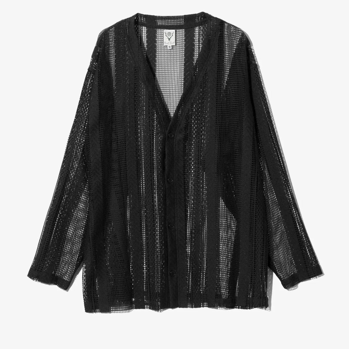 トップス SOUTH2WEST8 V-Neck Cardigan - Poly Lace South2 West8 - V-Neck Cardigan - Poly Lace/ Black – Totem