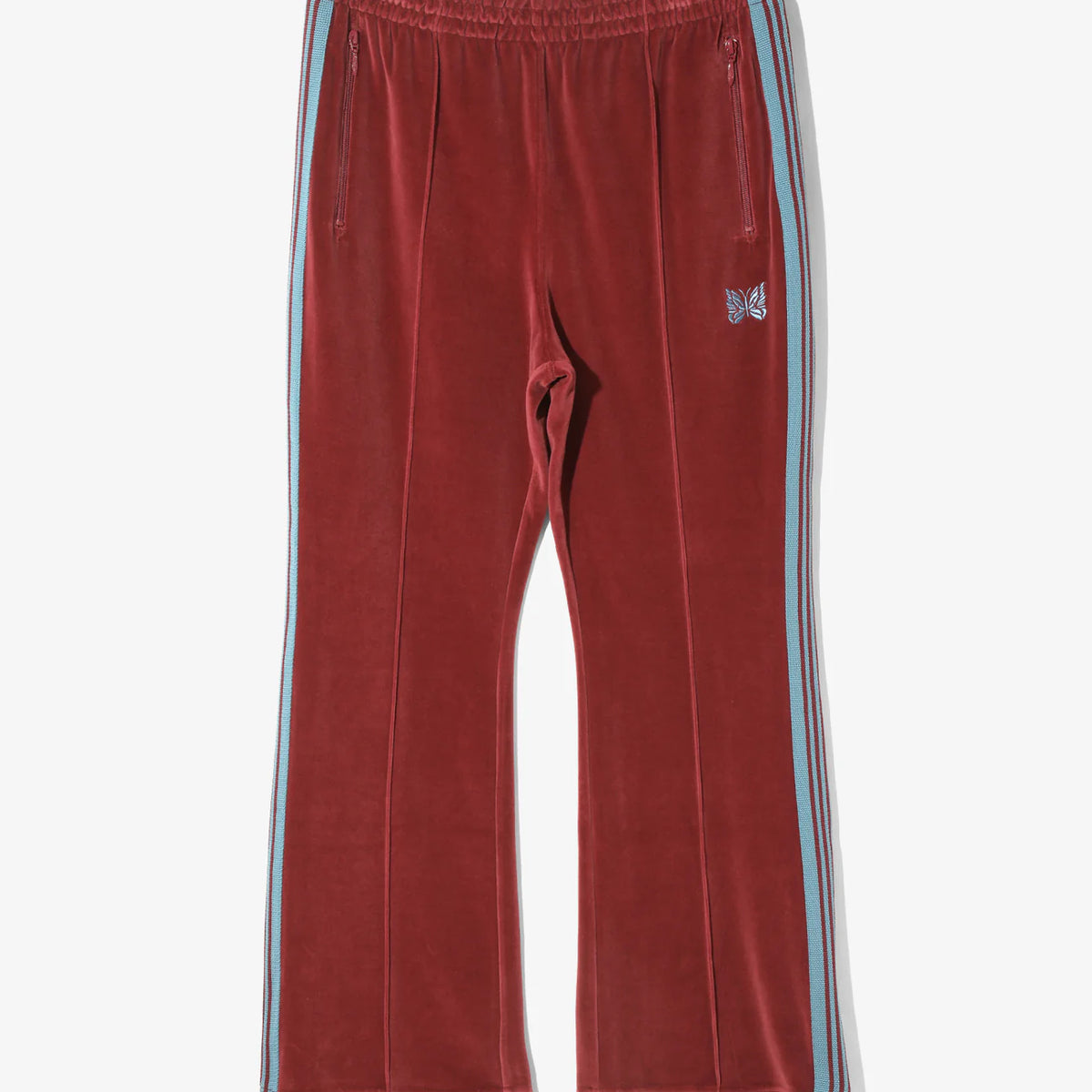 Needles Boot-Cut Track Pants C/PE Velour - Burgundy – Totem Brand Co.