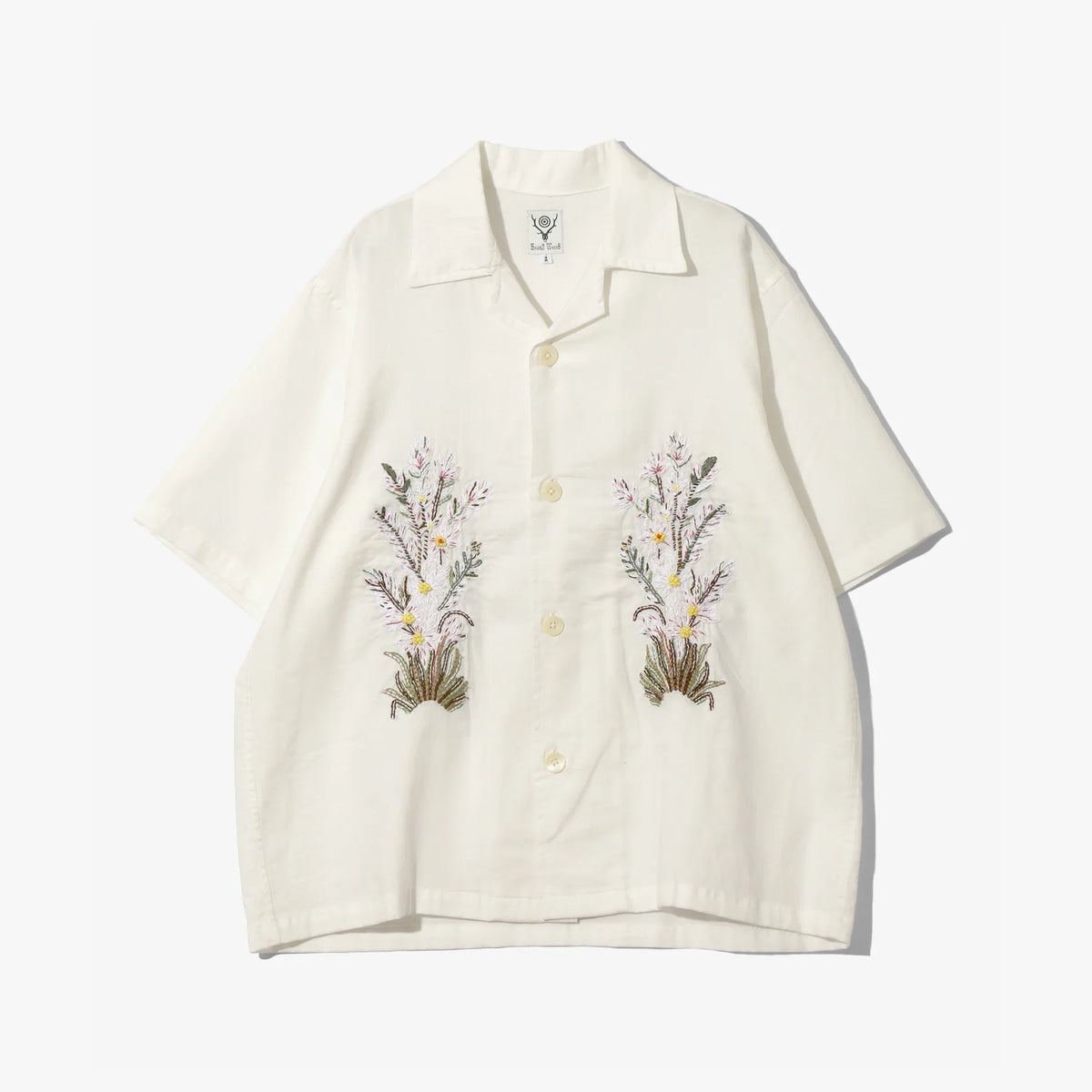 SOUTH2 WEST8 CABANA SHIRT サイズM South2 West8 Flower Embroidery Cabana Shirt - White – Totem Brand Co.