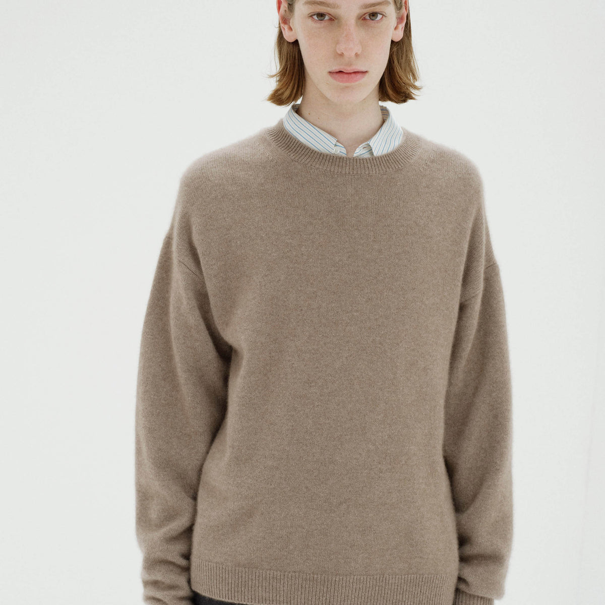 Auralee Baby Cashmere Knit P/O - Natural Brown – Totem Brand Co 