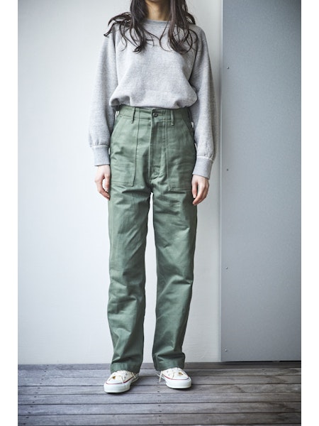 【未使用】orslow レディース HIGHWAIST FATIGUEPANTS orSlow Women's High Waist Fatigue Pants - Green 16 – Totem Brand Co.