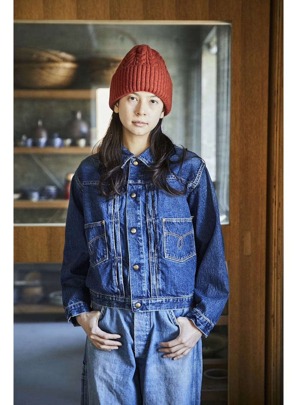 orSlow デニムジャケット　レディースM orSlow Women's RODEO LADY DENIM JACKET - One Wash – Totem Brand Co.