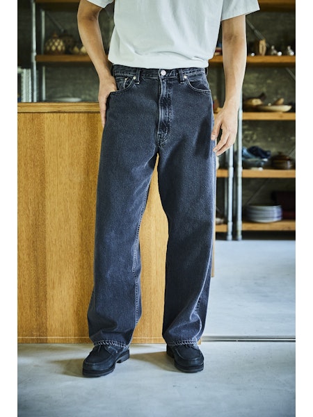 orSlow 100 SUPER DAD'S FIT DENIM PANTS - Black Denim Stone – Totem