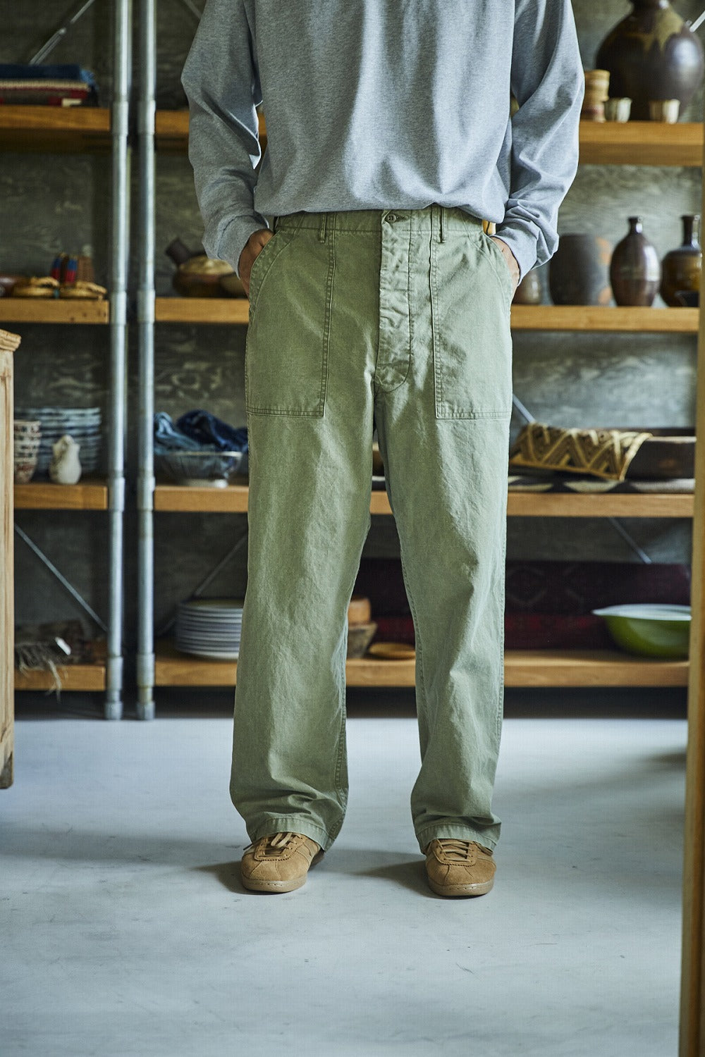 orSlow - Summer Fatigue Pants (Green M16) – Totem Brand Co.