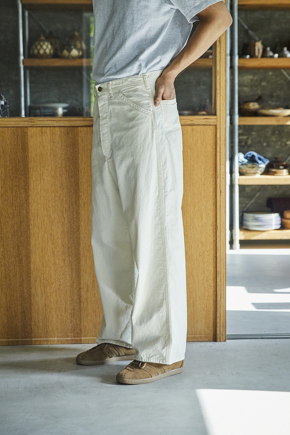 パンツ orslow : WIDE FIT 30'S PAINTER PANTS orSlow Wide Fit 30's Painter Pants - Ecru – Totem Brand Co.