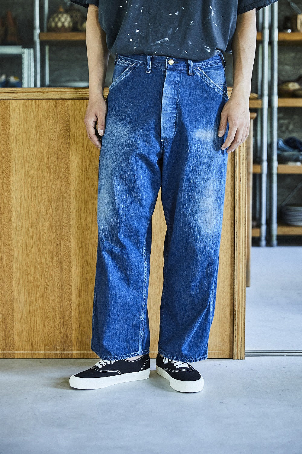 orslow 30's overall サイズS(1) orSlow Wide Fit 30's Painter Pants - Denim Used – Totem Brand Co.