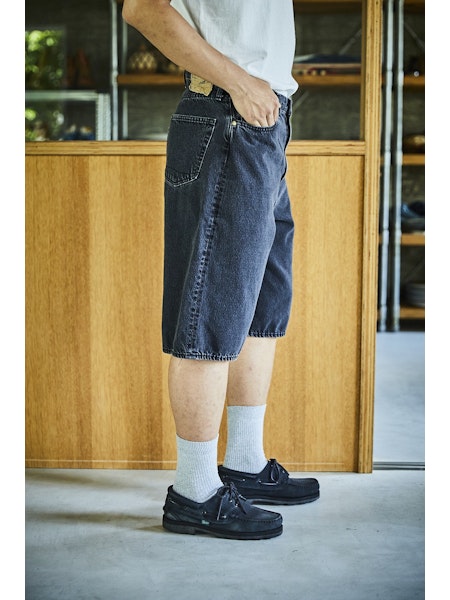 orSlow - Super Dad Fit Shorts - Black Denim Stone – Totem Brand Co.