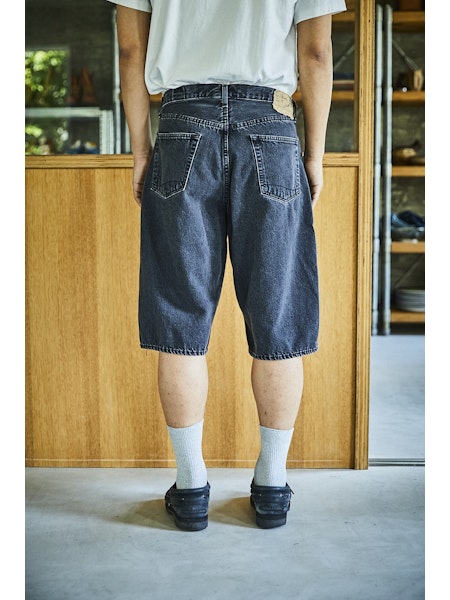 orSlow - Super Dad Fit Shorts - BLACK DENIM STONE D61S – Totem