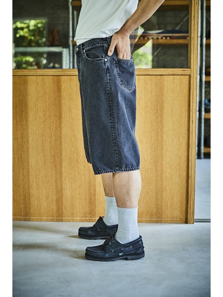 orSlow - Super Dad Fit Shorts - Black Denim Stone – Totem Brand Co.