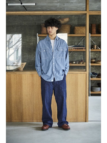orSlow Work Shirt - Chambray – Totem Brand Co.