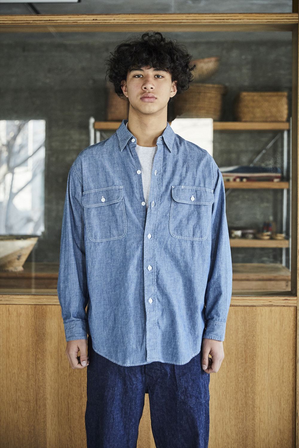orSlow Work Shirt - Chambray – Totem Brand Co.