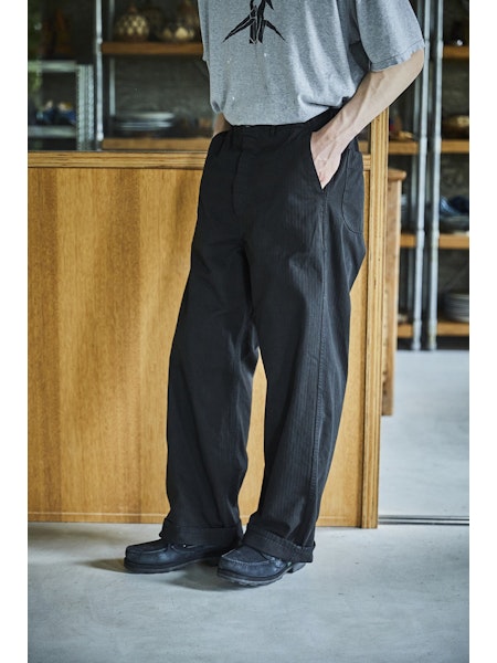 orSlow WIDE FIT FRENCH WORK PANTS (UNISEX) - Black – Totem Brand Co.