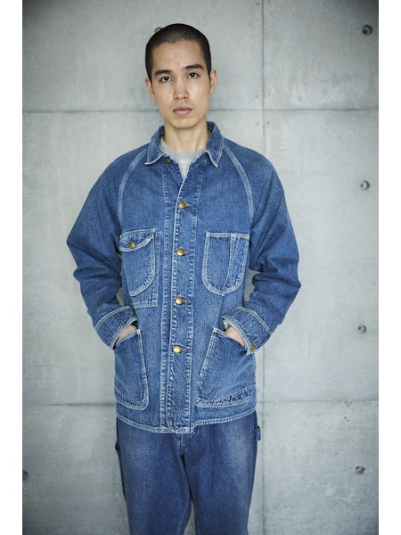 ジャケット・アウター Orslow 1950 DENIM COVER ALL 9oz OrSlow 1950s Coverall Jacket - Used Wash – Standard & Strange