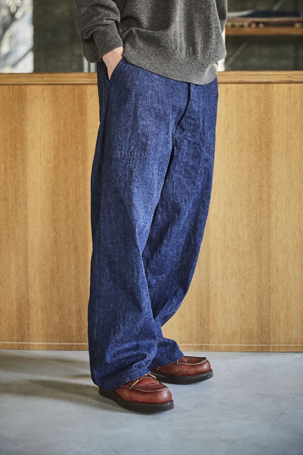 orSlow WWII 40s U.S. NAVY WIDE-FIT UTILITY TROUSERS - One Wash