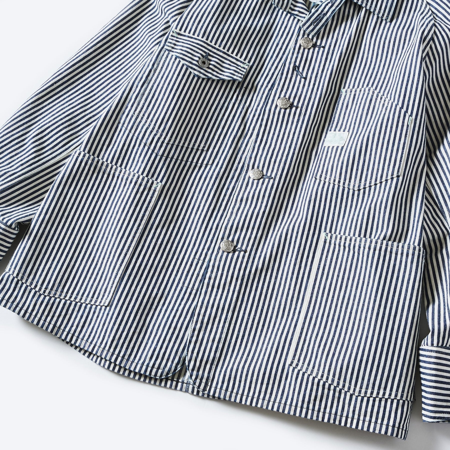 Post O'alls Engineer's Jacket - express stripe indigo