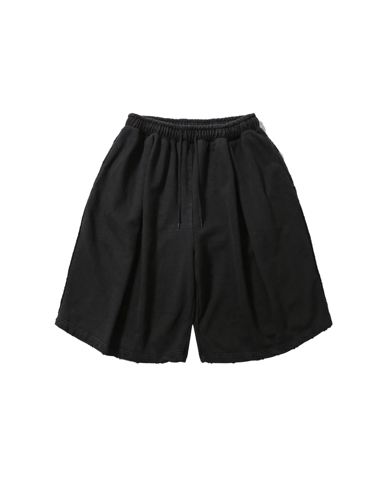 Anglan Cross Pleated Sweat Shorts - Washed Black – Totem Brand Co.