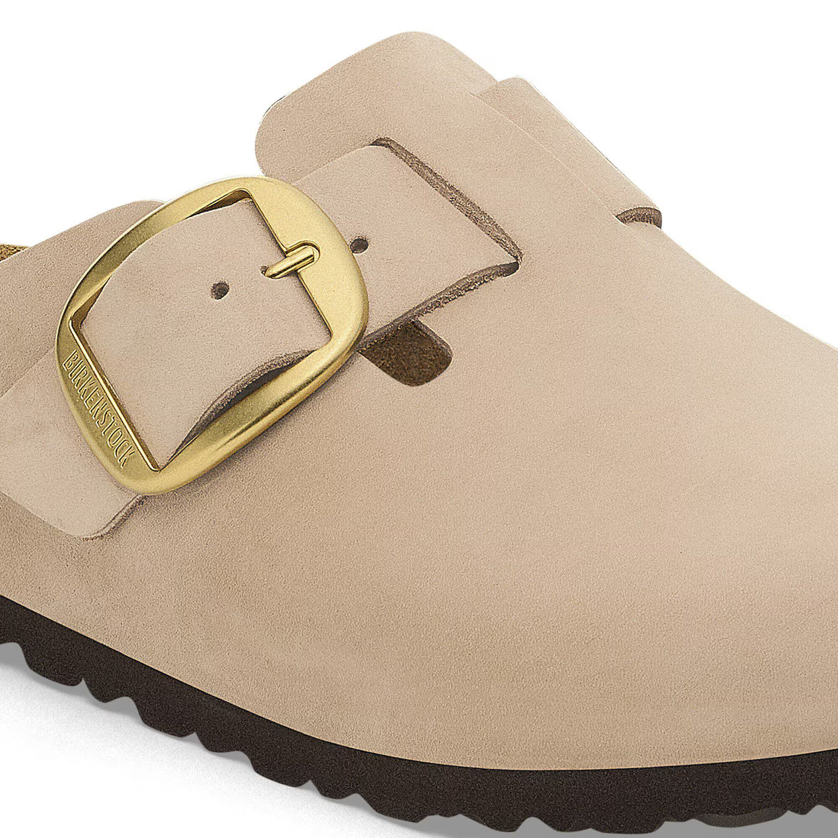 Birkenstock Boston Big Buckle Nubuck Leather Narrow - Sandcastle