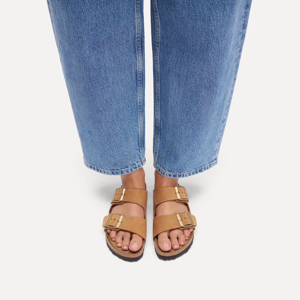 Birkenstock Arizona Soft Footbed Big Buckle Nubuck Leather Narrow