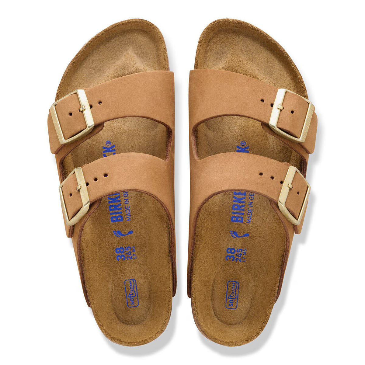 Birkenstock Arizona Soft Footbed Big Buckle Nubuck Leather Narrow