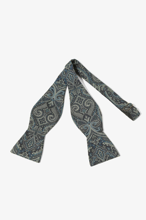 Engineered Garments Butterfly Bow Tie - Navy Cotton Paisley Print