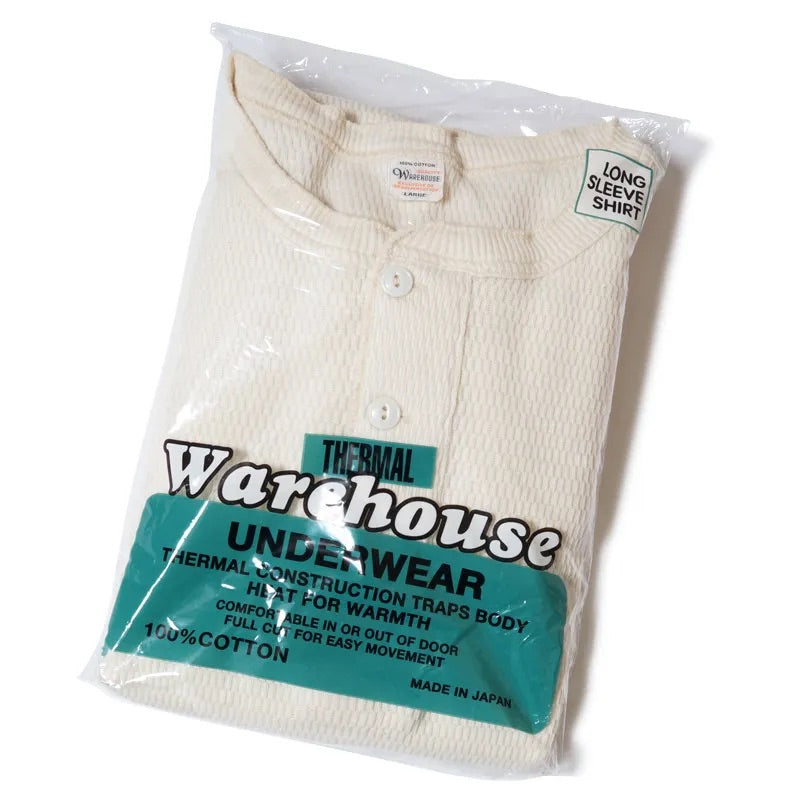 Warehouse & Co. Lot 5904 - Four Needle Henley Neck Waffle Long