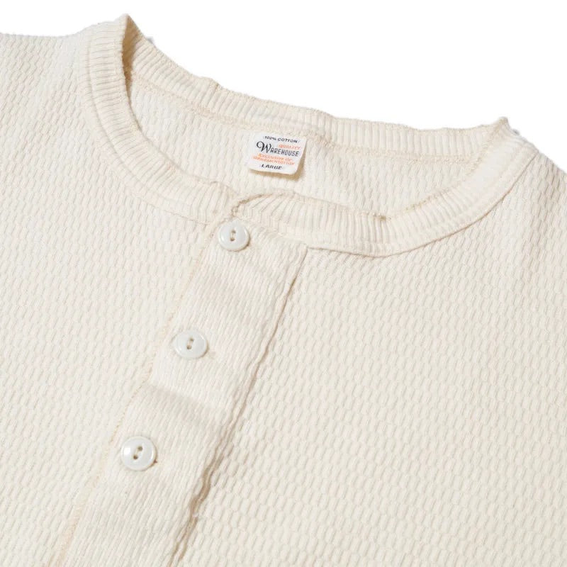 Warehouse & Co. Lot 5904 - Four Needle Henley Neck Waffle Long