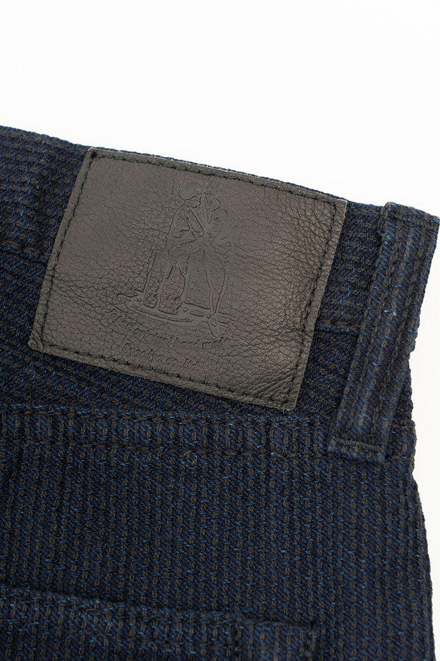 Pure Blue Japan [1177-ID] Men's Woven Sashiko 5 Pockets Pants