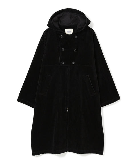 Beams Boy O.Cord Hood Coat - BLACK