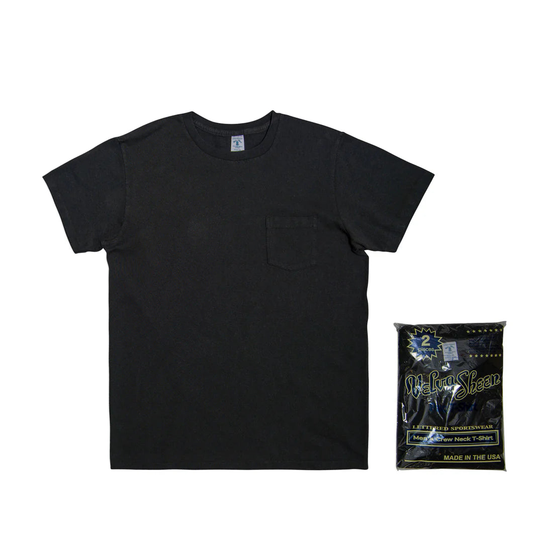 Velva Sheen - Short Sleeve Crew Neck Pocket Tee (2 Pac) - Black