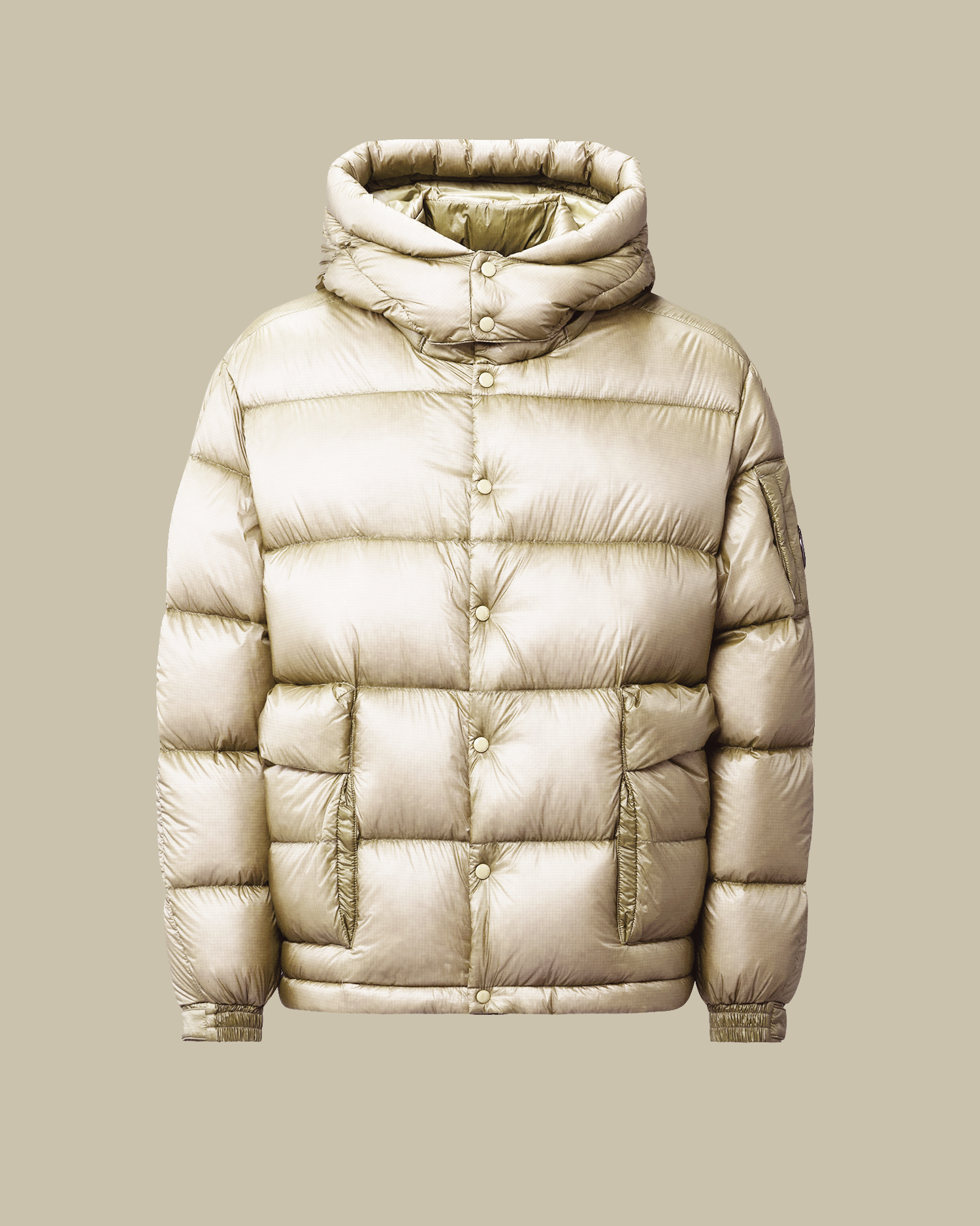 C.P. Company DD Shell Hooded Medium Down Jacket - Pistachio Shell