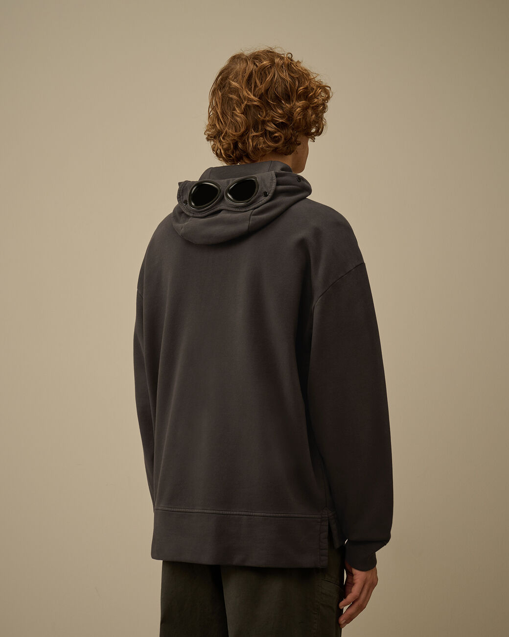 C.P. Company Brushed and Emerized Diagonal Fleece Boxy Goggle