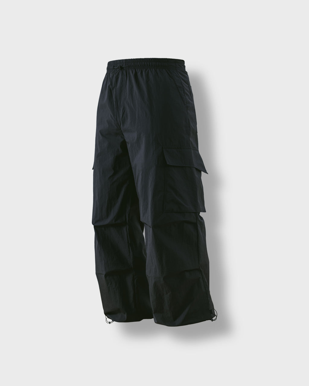 Anglan Rib Nylon Mountain Cargo Pants - Black
