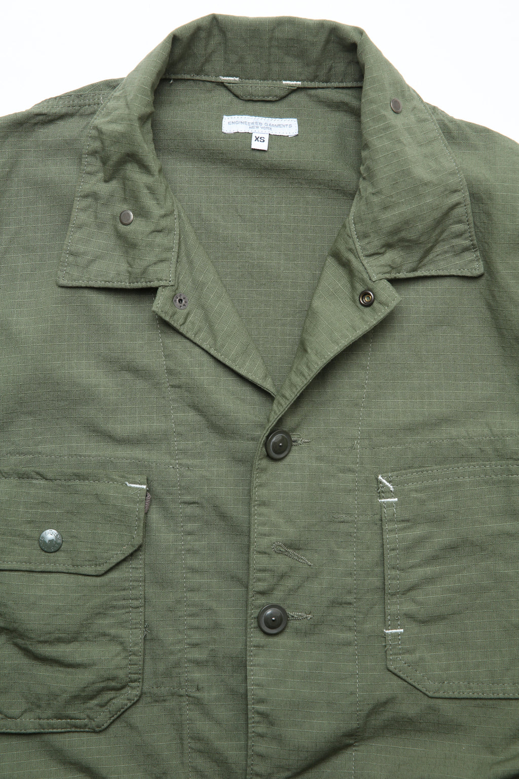 Engineered Garments X Totem FU Over Coverall Jacket - Olive Cotton