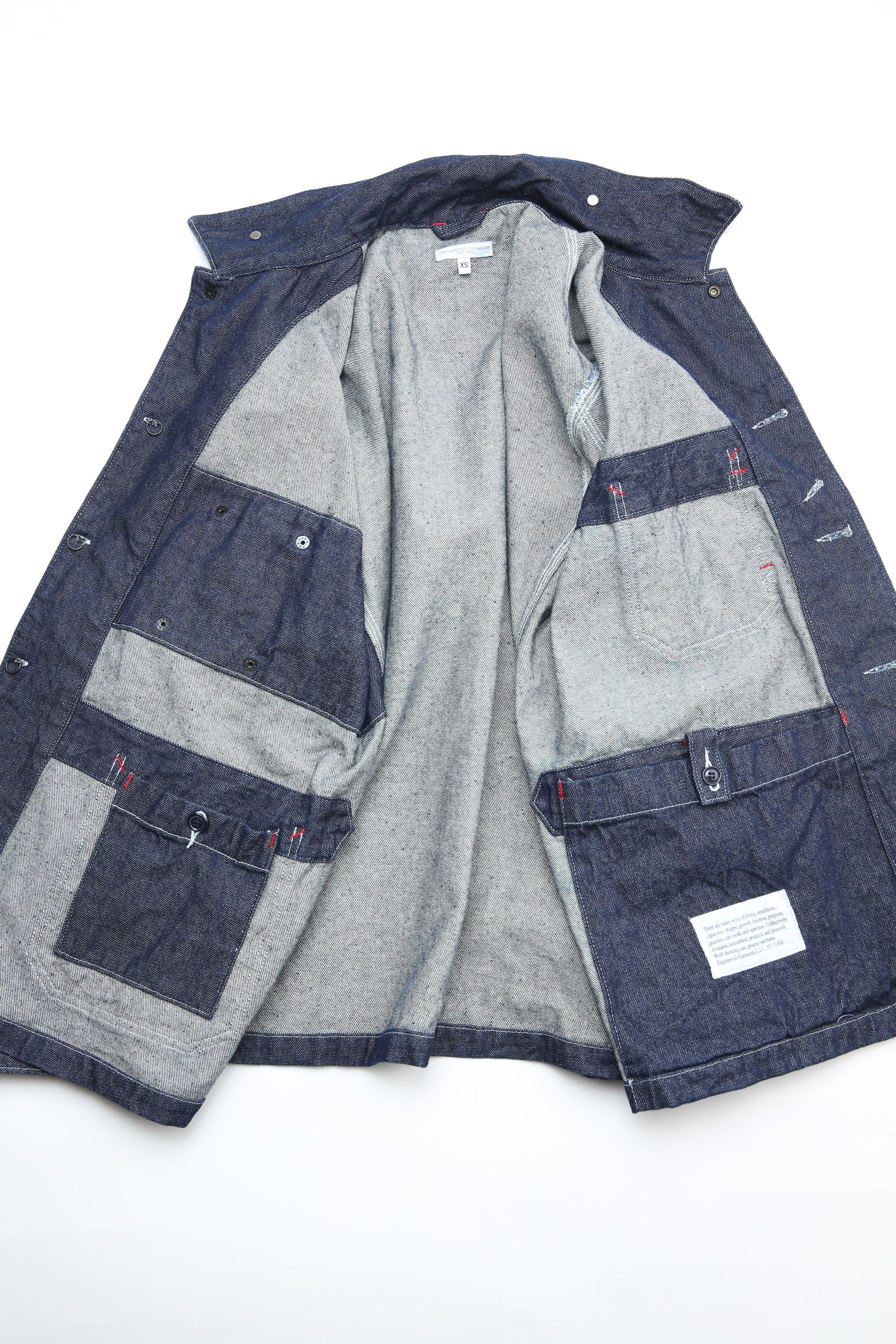 Engineered Garments X Totem FU Over Coverall Jacket - Indigo 12oz Denim