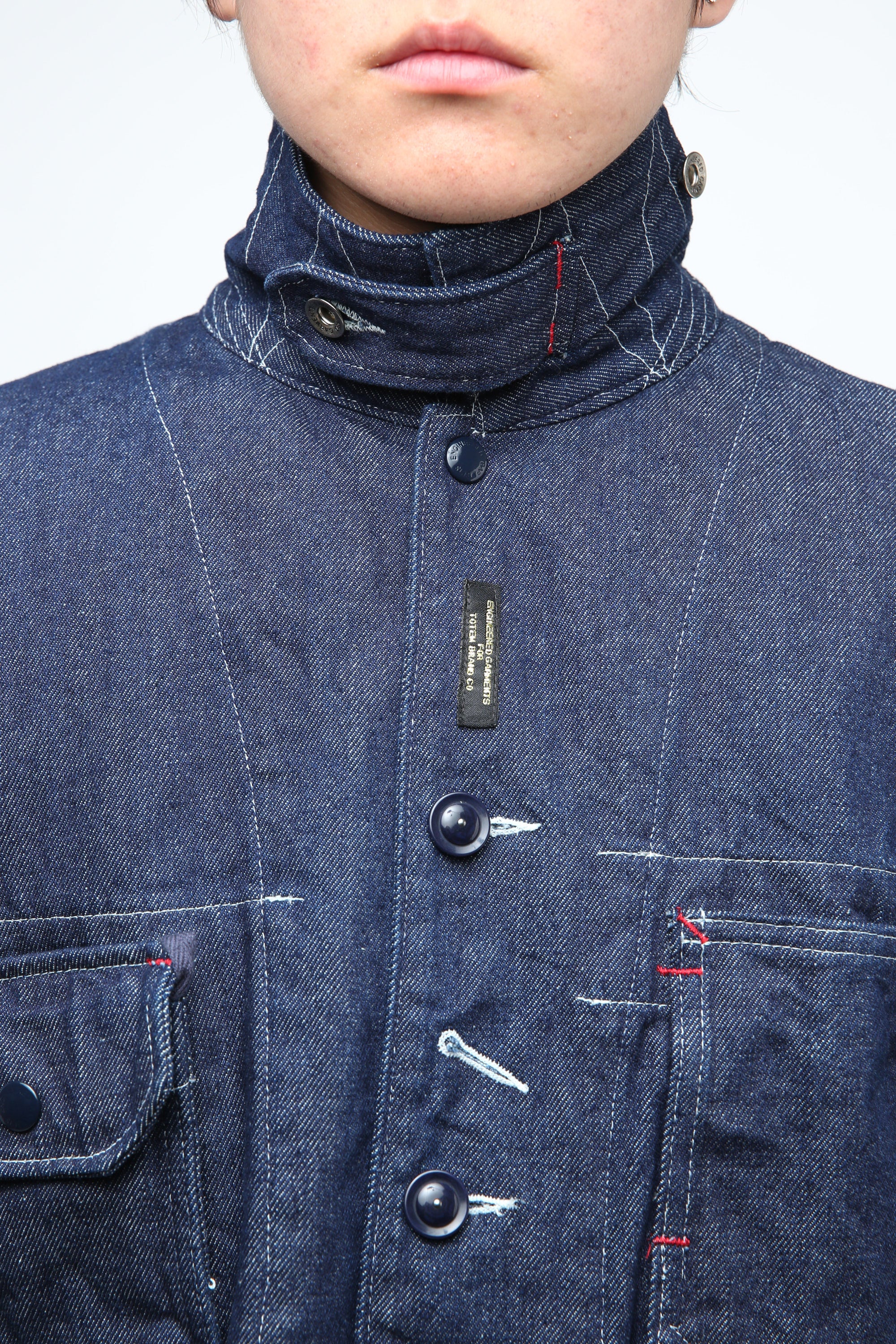 Engineered Garments X Totem FU Over Coverall Jacket - Indigo 12oz Denim