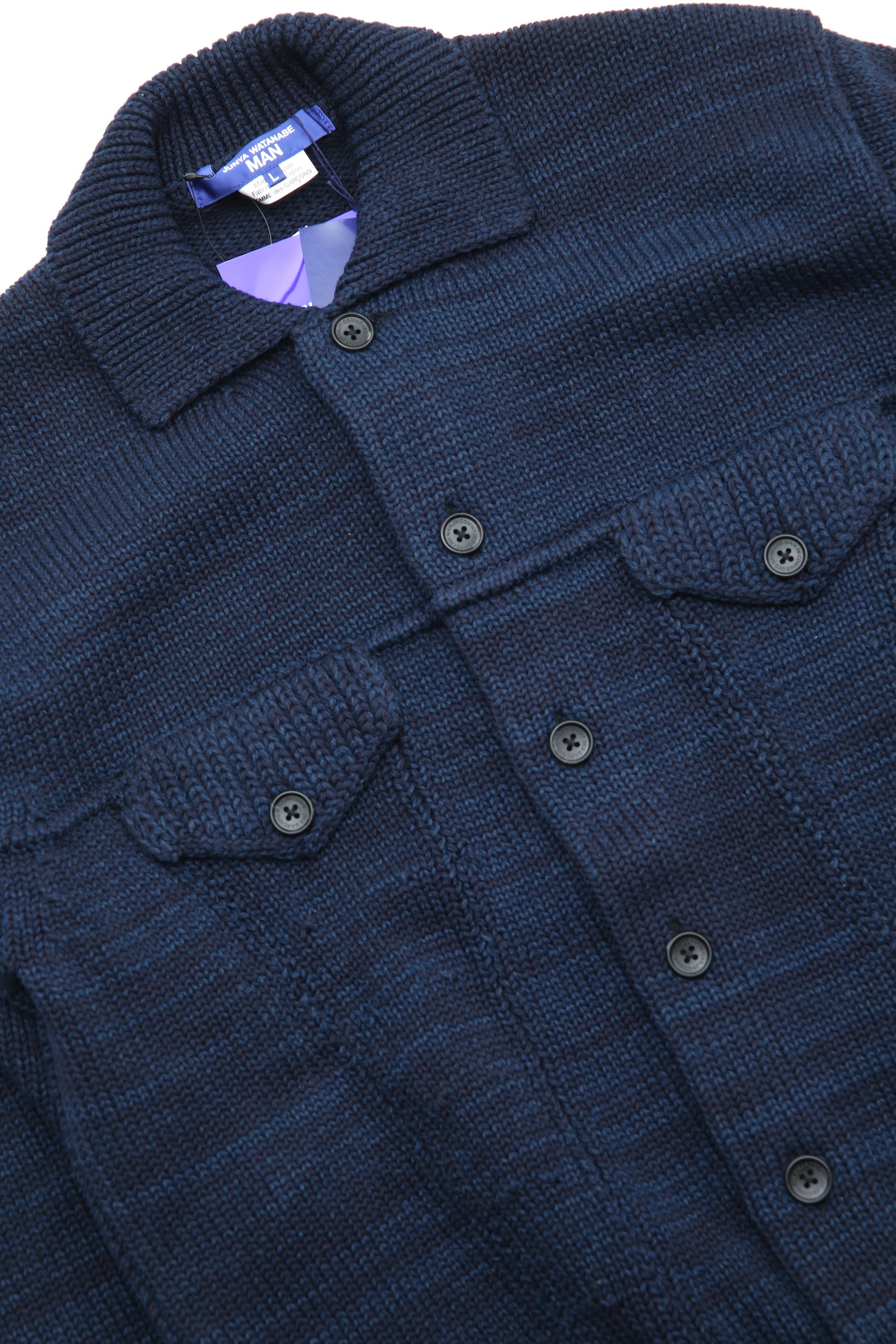 JUNYA WATANABE MAN - MEN'S Cardigan- Navy- {WM-N007-S24}