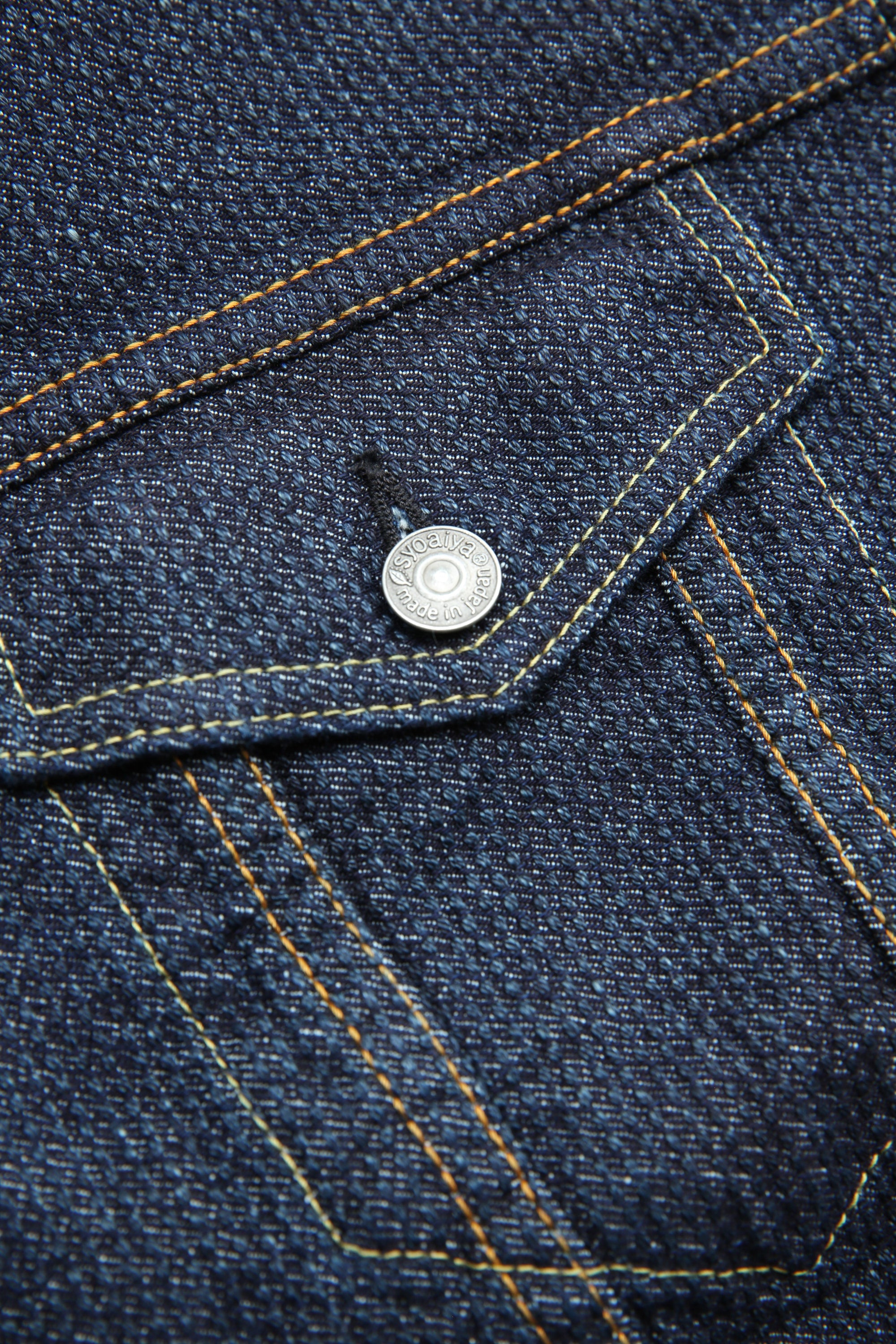 Pure Blue Japan 6118-ID Men's Woven Sashiko Type3 Jacket