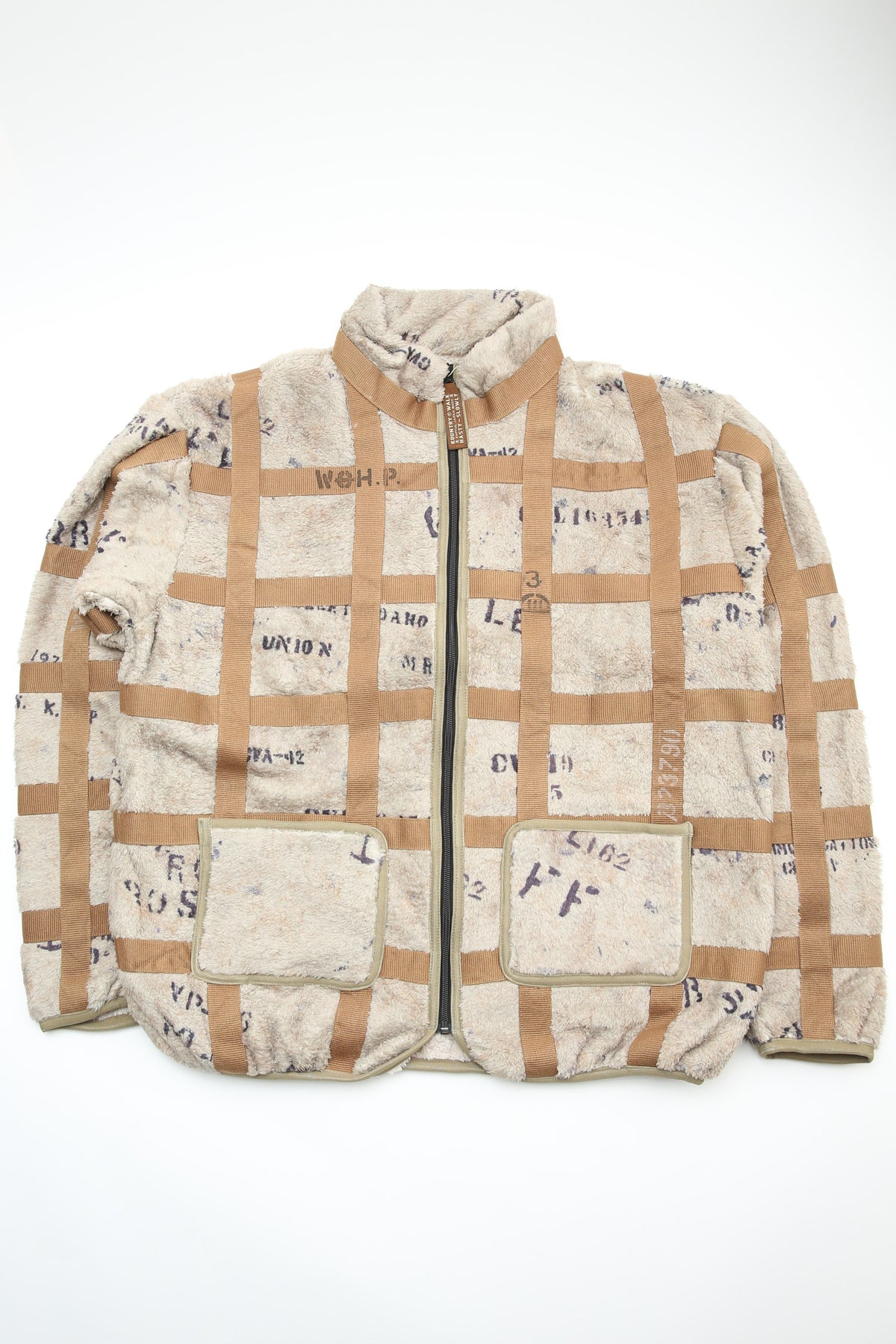 Kapital Fleece PRISONER Craft Tattersall Zip Blouson - Beige 