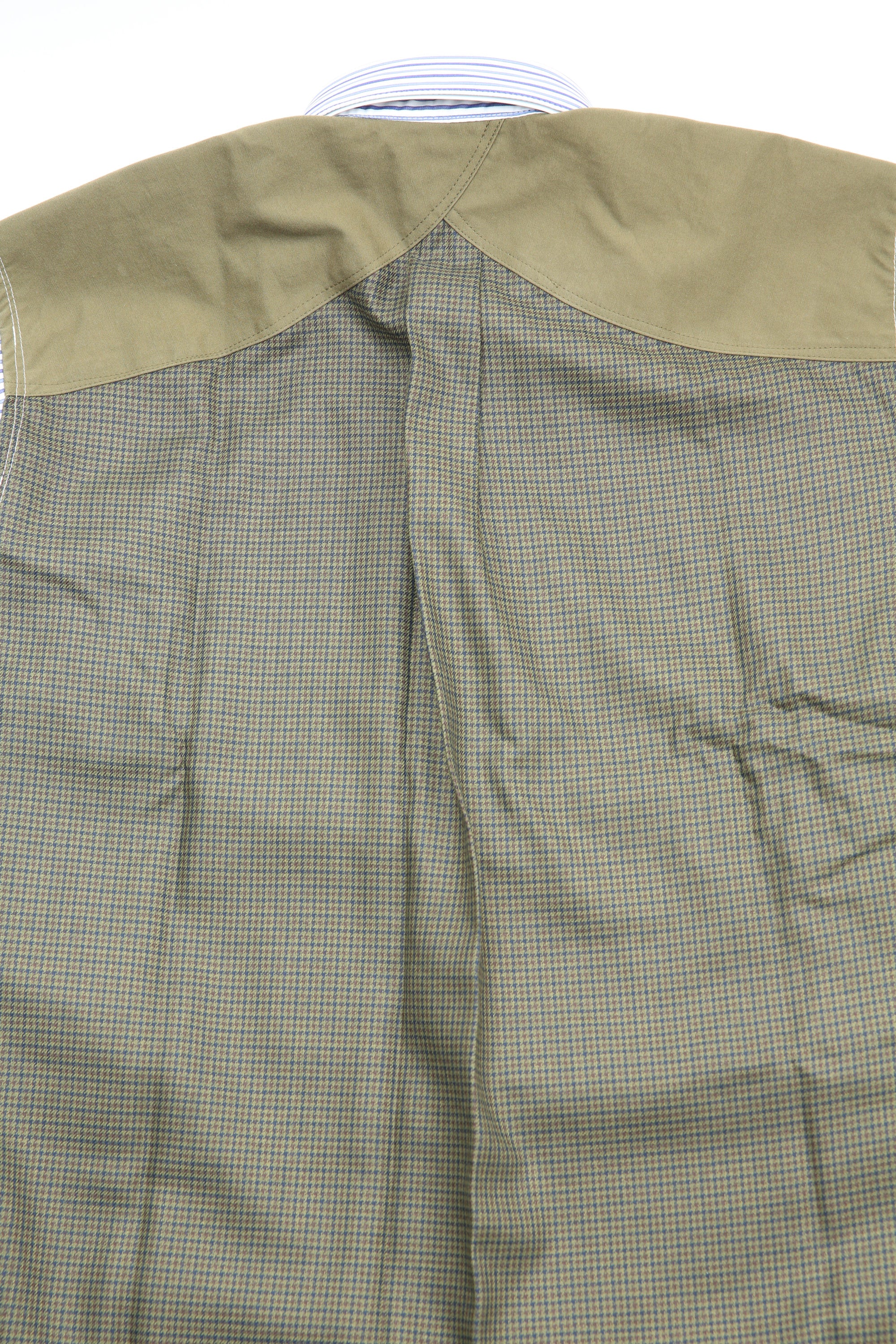 Junya Watanabe MAN Shirt - Blue Stripe / Olive Plaid – Totem