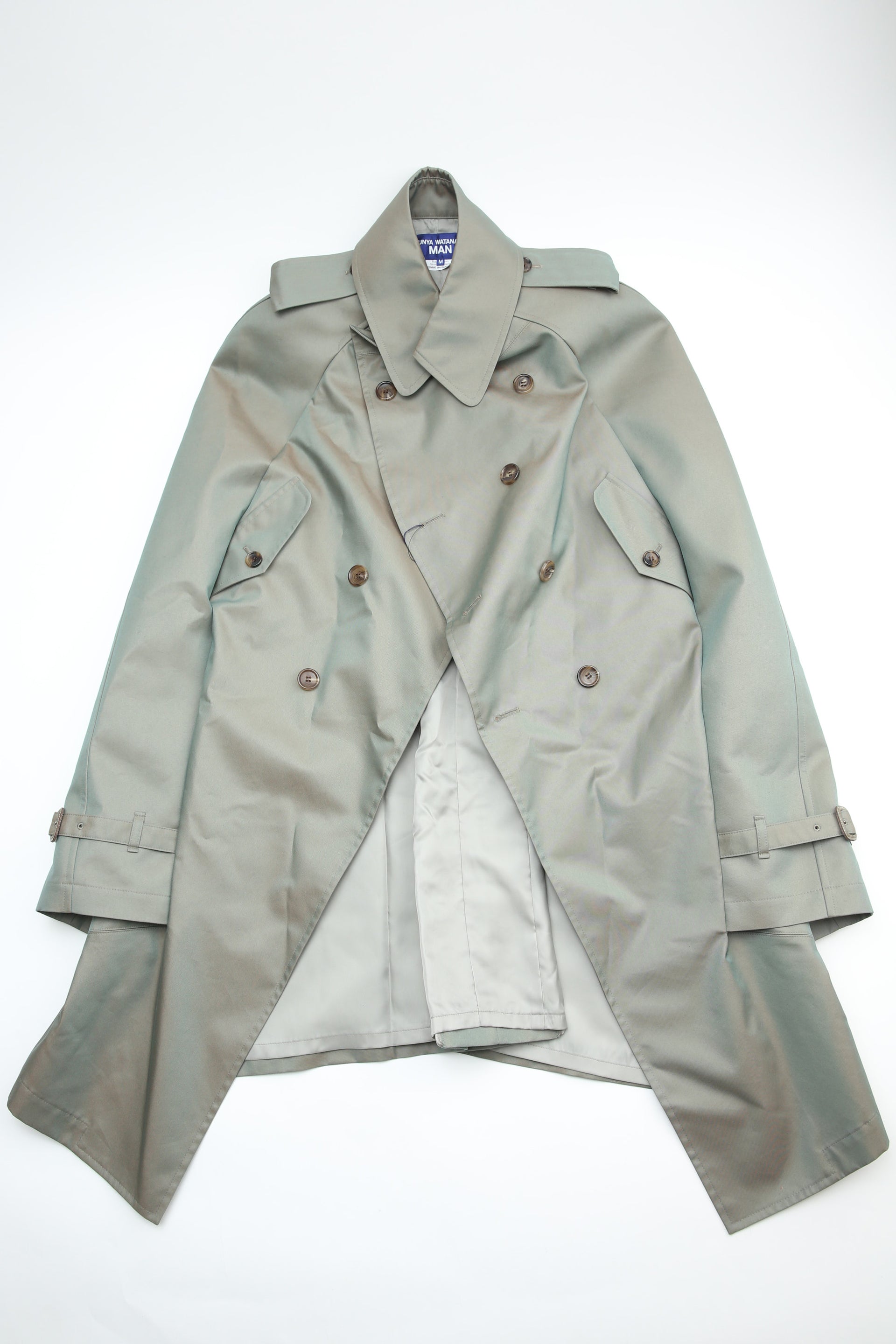 Junya Watanabe MAN Trench Coat/Cape - Khaki/Olive Iridescent 