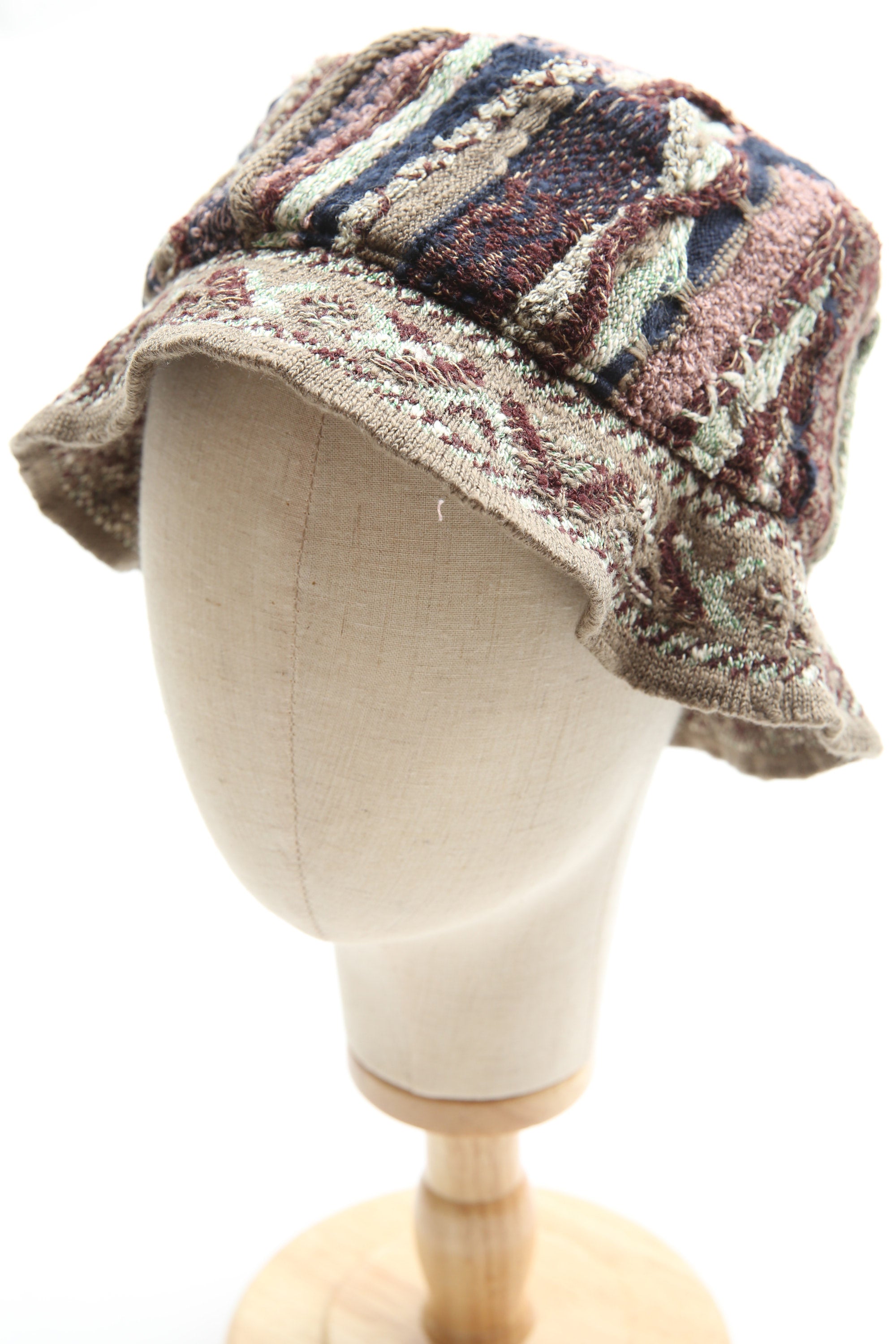 KAPITAL］7G Knit Gaudy 幅広く Bucket Hat